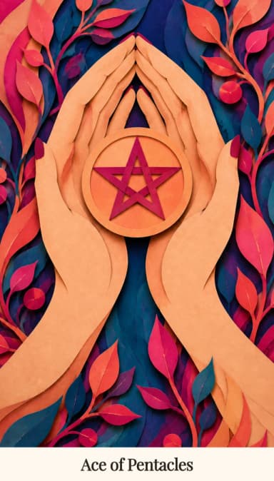 Ace of Pentacles tarot card, Spark Bloom Edition