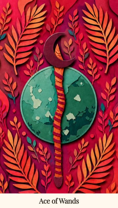 Ace of Wands tarot card, Spark Bloom Edition