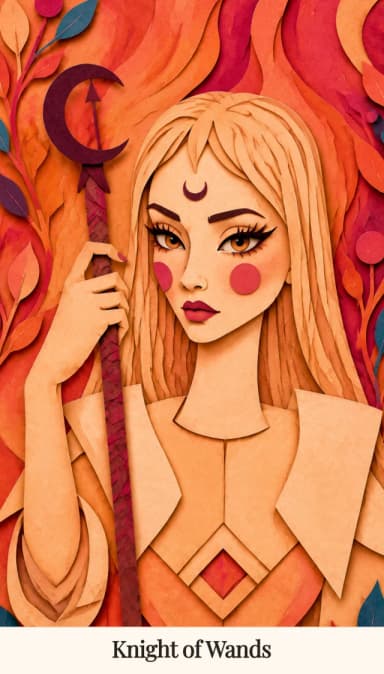 Knight of Wands tarot card, Spark Bloom Edition