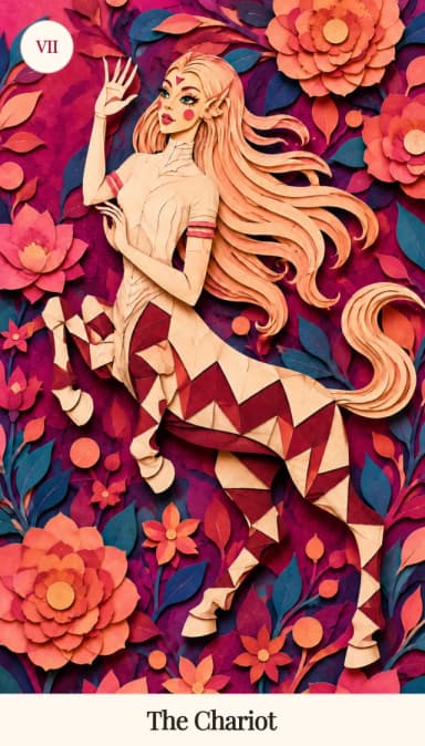 The Chariot tarot card, Spark Bloom Edition