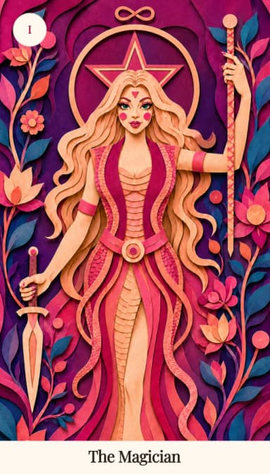 The Magician tarot card, Spark Bloom Edition