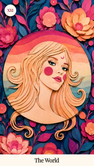 The World tarot card, Spark Bloom Edition