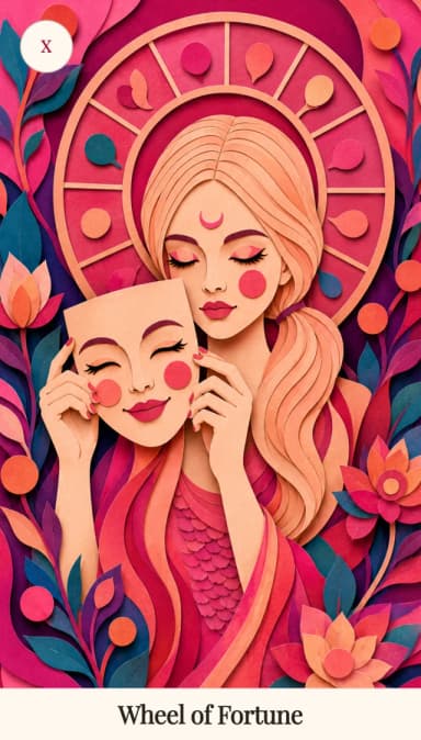 Wheel of Fortune tarot card, Spark Bloom Edition