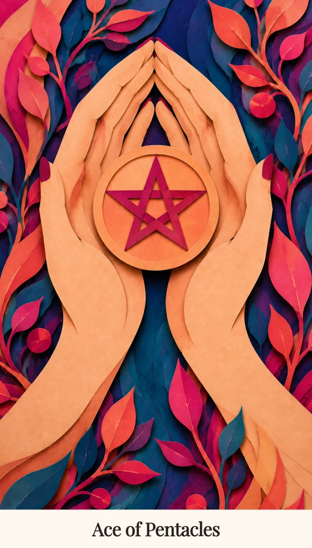 Ace of Pentacles tarot card, Spark Bloom Edition