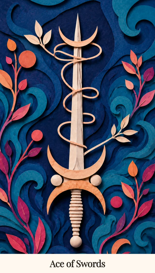 Ace of Swords tarot card, Spark Bloom Edition