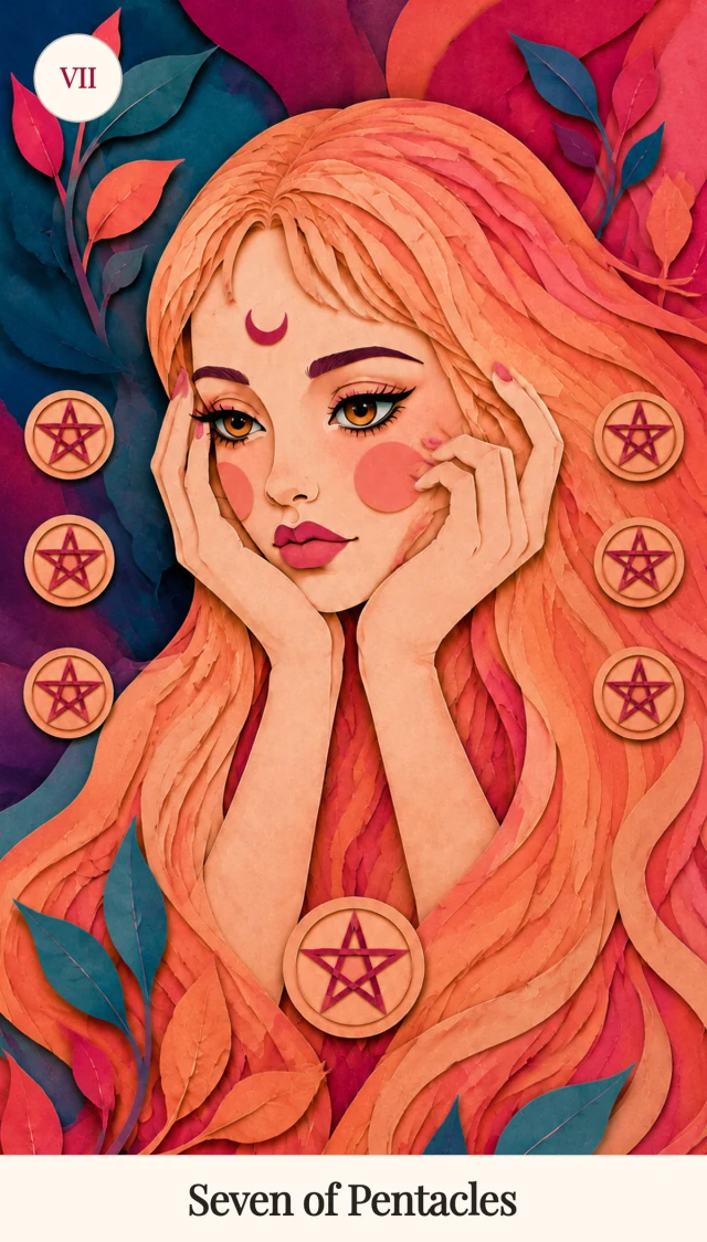 Seven of Pentacles tarot card, Spark Bloom Edition