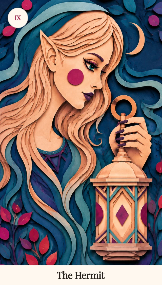 The Hermit tarot card, Spark Bloom Edition