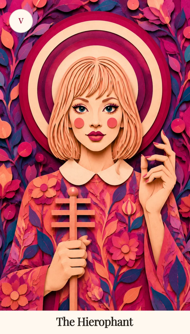 The Hierophant tarot card, Spark Bloom Edition