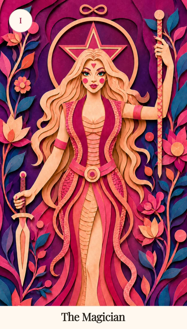 The Magician tarot card, Spark Bloom Edition