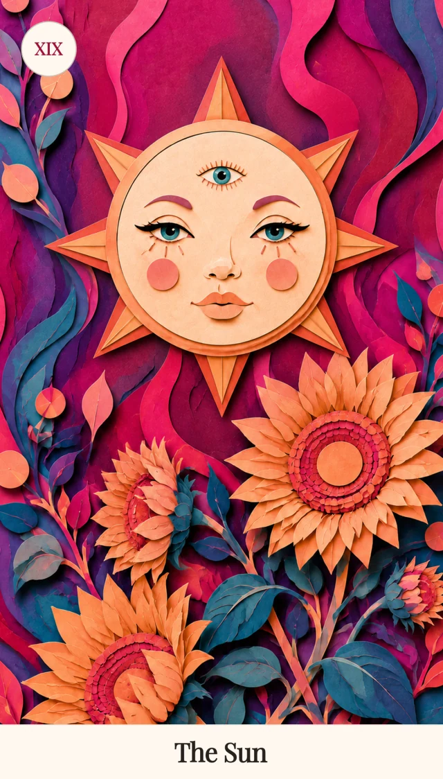 The Sun tarot card, Spark Bloom Edition