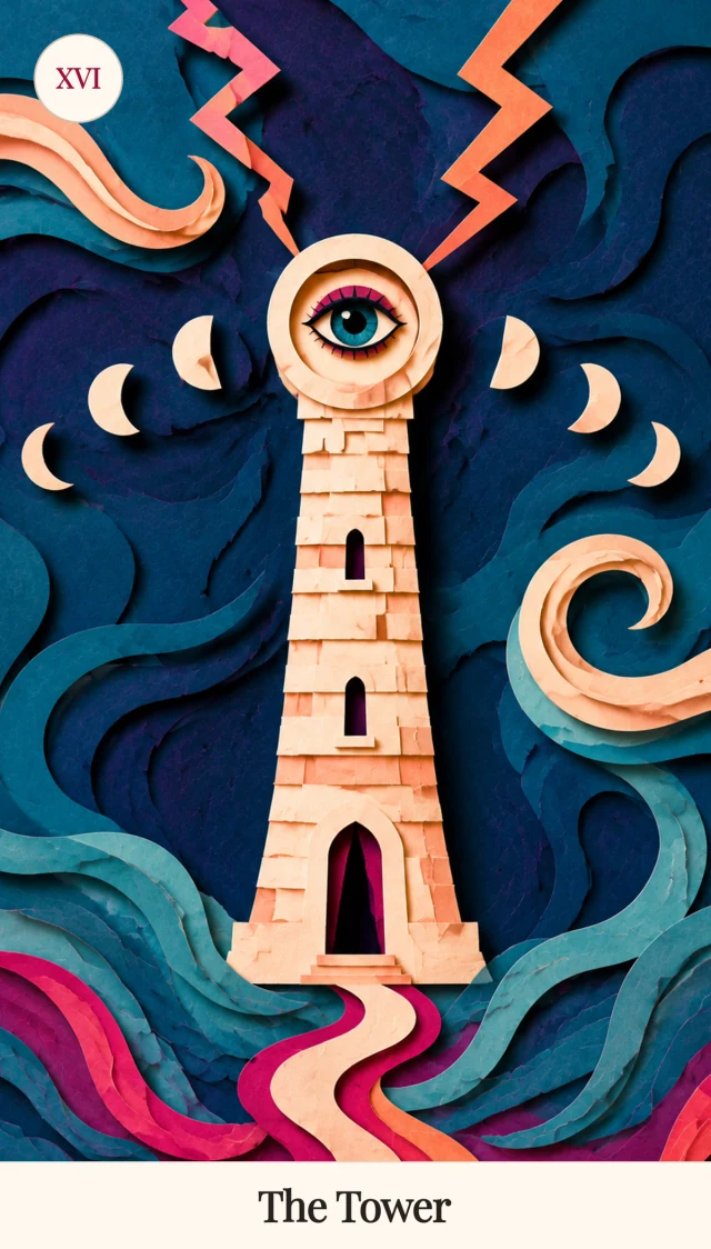 The Tower tarot card, Spark Bloom Edition