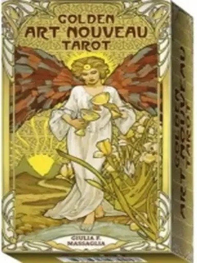 Golden Art Nouveau Tarot deck box