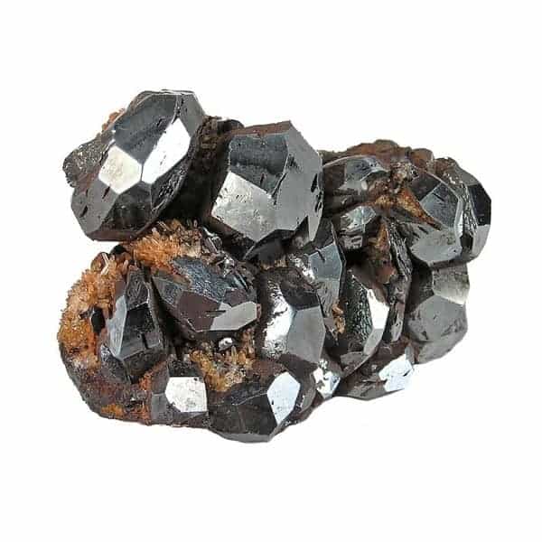 Black hematite crystal gemstone
