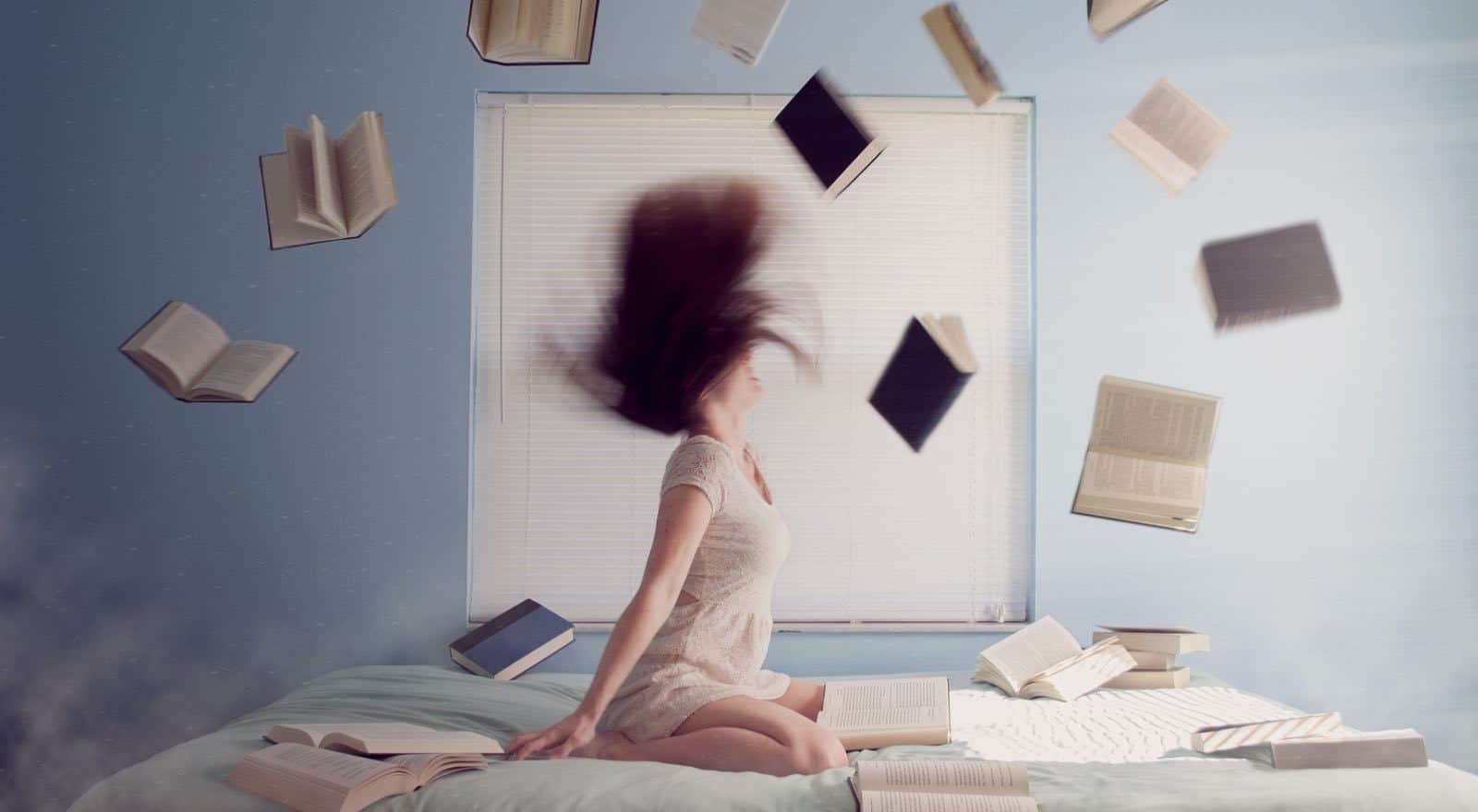 clairvoyant girl reading