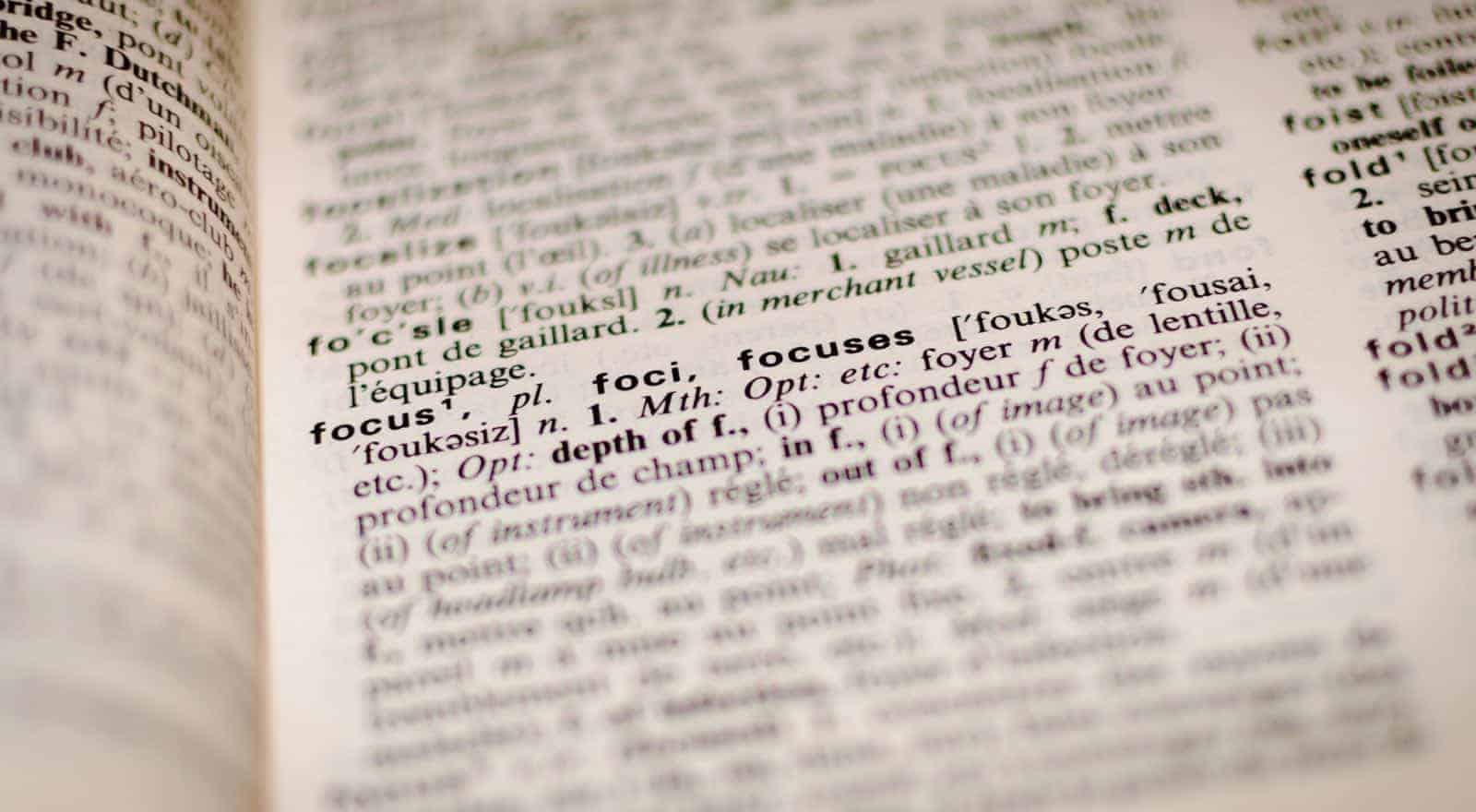 Dictionary with psychic definitions