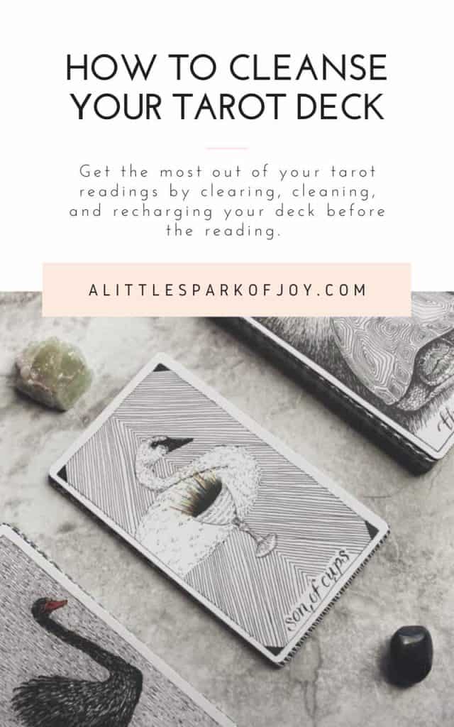 how to ceanse your tarot deck pin