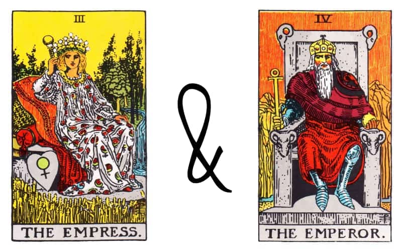 empress and emperor tarot card combination