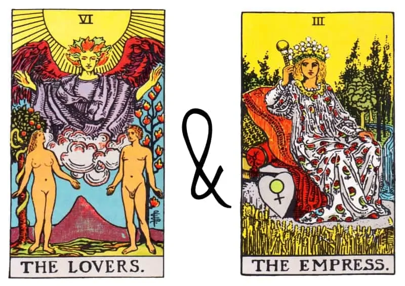 The Lovers And The Empress Card Combinations Tarot.webp