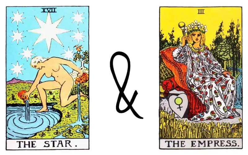 tarot card combination star and the empress