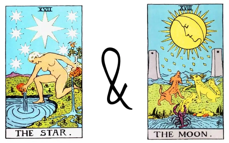 the star and the moon combination in tarot