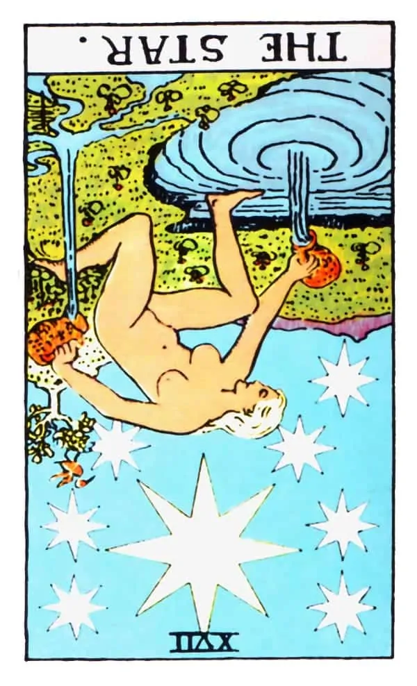 the star card in reversed position