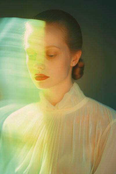 abstract portrait with light effects